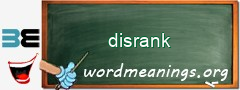 WordMeaning blackboard for disrank
